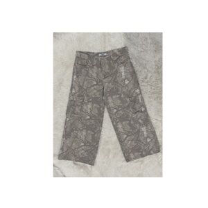 Refrain Cargo Pants in Taupe Camo - Relaxed Utility Style - Sz 13/31